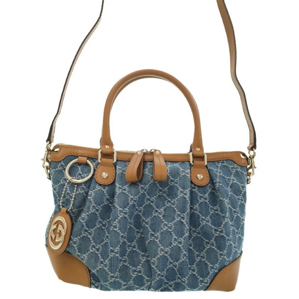 GUCCI GG Denim Sukey Handbag Bag